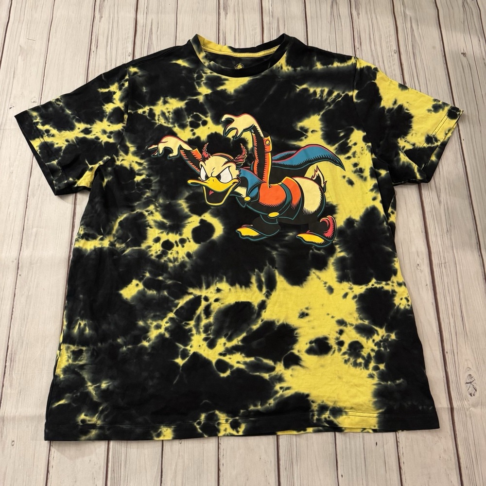 Disney World Halloween 2023 Vampire Donald Duck Tie Dye‎ Men's XXL 2XL Horror